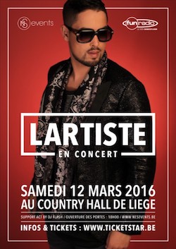 L'artiste en concert country hall de Liège